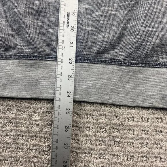 Hurley Sweater Men Large L Gray Hoodie Pull Over 1/4 Button Casual Logo Sports - Picture 8 of 8